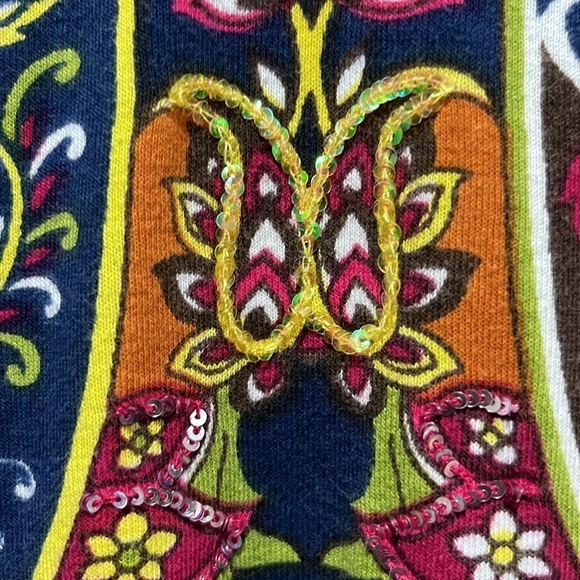 New Direction Elegant Blue Patterned Women's Top 100% Cotton Sz 3X 3/4 Sleeve - Picture 8 of 8